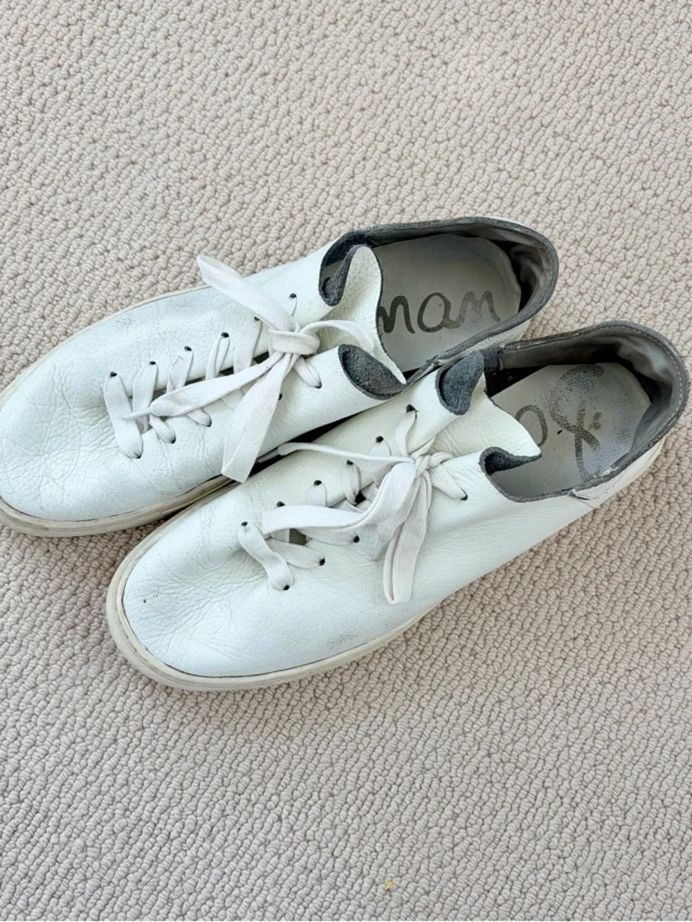 Sam Edelman White Leather Lace-Up Sneakers Size 11